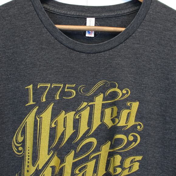 Grunt Apparel Mens XL United States Army We Will Defend T-Shirt Patriotic Gray - Picture 5 of 8